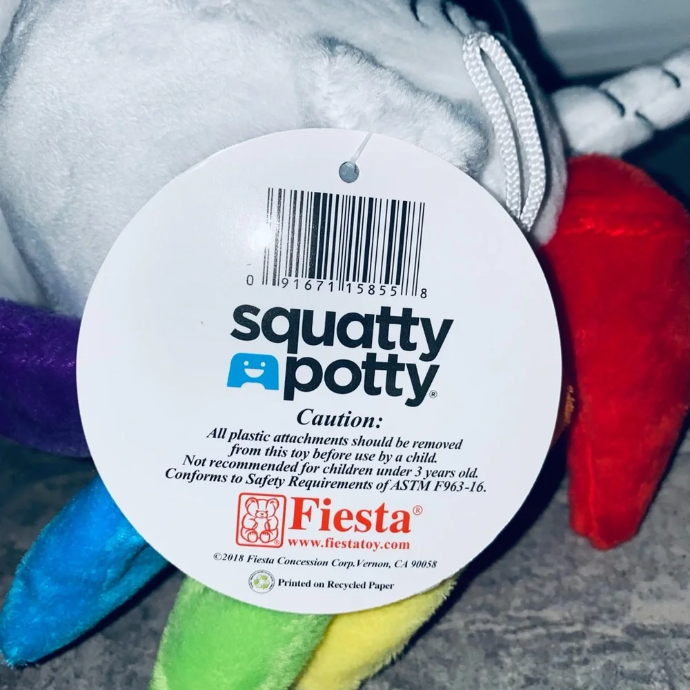 Dookie the Pooping Rainbow Unicorn Plush Squatty Potty Stuffed Toy Animal - Picture 7 of 8